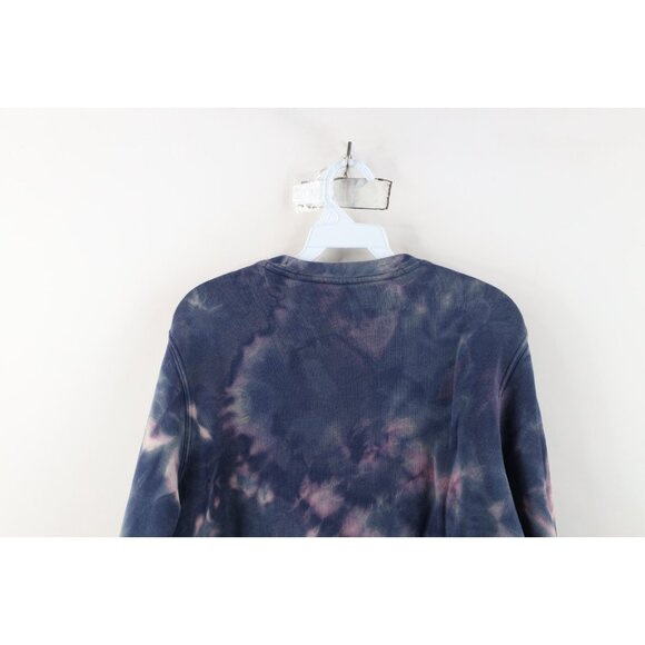 Vtg Y2K Nike Volleyball Womens Medium Spell Out Acid Wash Crewneck Sweatshirt - Picture 12 of 13